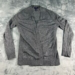Gap Women's Gray Marled Knit Open Front Cardigan Sweater Size‎ Small